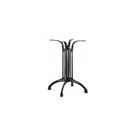 Tischgestell  aus Gusseisen, schwarz, vierzehig, elegant