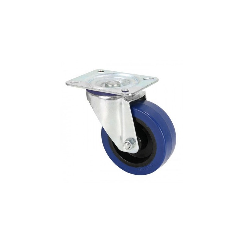 Lenkrolle 100 mm mit blauem Rad